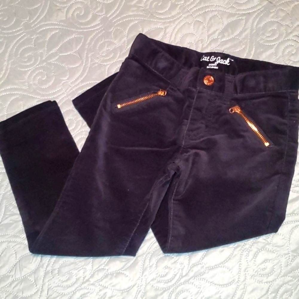 Cat & Jack Black Velvet Skinny Pants NWOT | Size 4T Girls